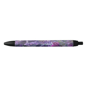 Purple Leaves Pattern Personalized Pen