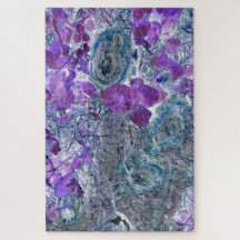 Purple Leaves with Gray-blue Tree Knots