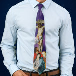 Purple Lent Sunday Crucifixion of Christ Neck Tie<br><div class="desc">This Purple Lent Sunday Crucificion of Chrits necktie features elements from a painting by Flemish artisti Anthony Van Dyck. It would be perfect as a special gift for your parish priest or pastor. Please note, I create the designs, but all printing and shipping is done by Zazzle at its production...</div>