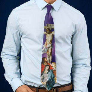 Buy Easter Apparel Easter Cross Tie Holiday Clothes for Men Christian  Easter Basket Stuffers Necktie at