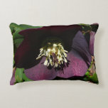 Purple Lenten Rose Easter Flower Accent Pillow