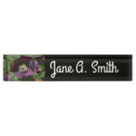 Purple Lenten Rose Easter Flower Desk Name Plate