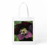 Purple Lenten Rose Easter Flower Grocery Bag