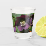 Purple Lenten Rose Shot Glass