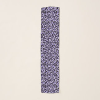 Purple Leopard Animal Print Chiffon Scarf