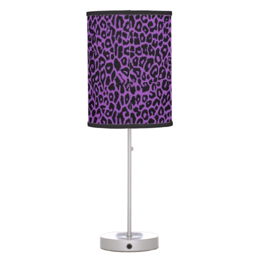 Purple Leopard Animal Print Lamp (Back)