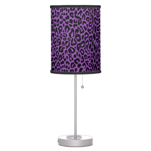 Purple Leopard Animal Print Lamp (Left)