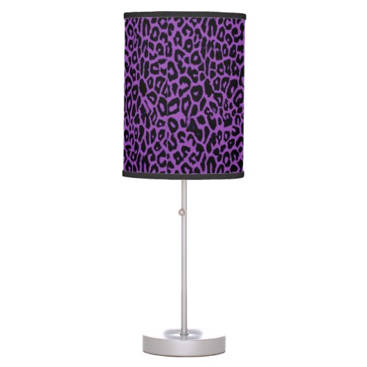 Purple Leopard Animal Print Lamp (Front)