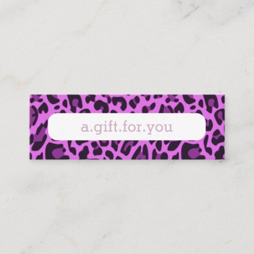 Purple Leopard Animal Print Pattern Discount Gift Mini Business Card