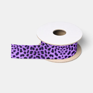 Purple Leopard Animal Print Ribbon