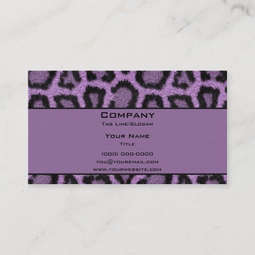 Purple Leopard Business Card Templates