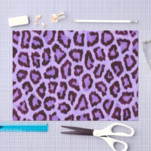 Purple Leopard Cheetah Animal Print Pattern Tissue Paper
