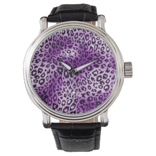 Purple Leopard Heart Animal Print eWatch Watch