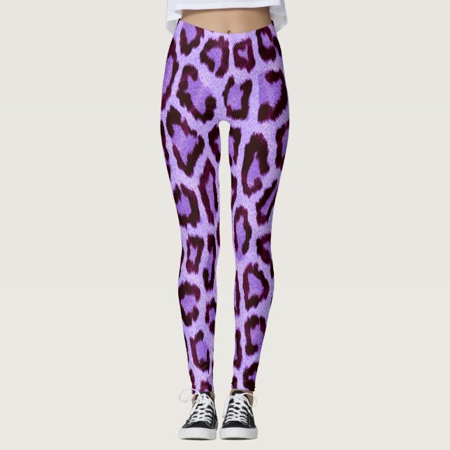 Purple leopard leggings (Front)