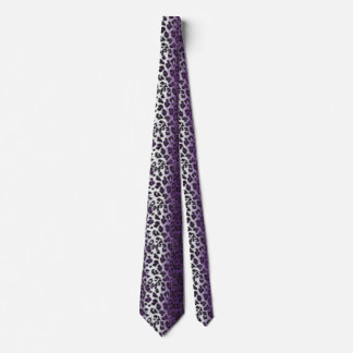 PURPLE LEOPARD NECK TIE