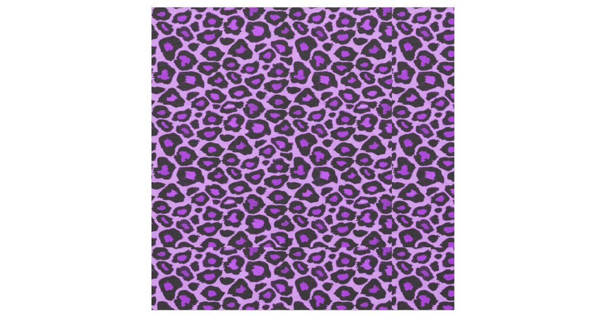 Purple Leopard Pattern Fabric