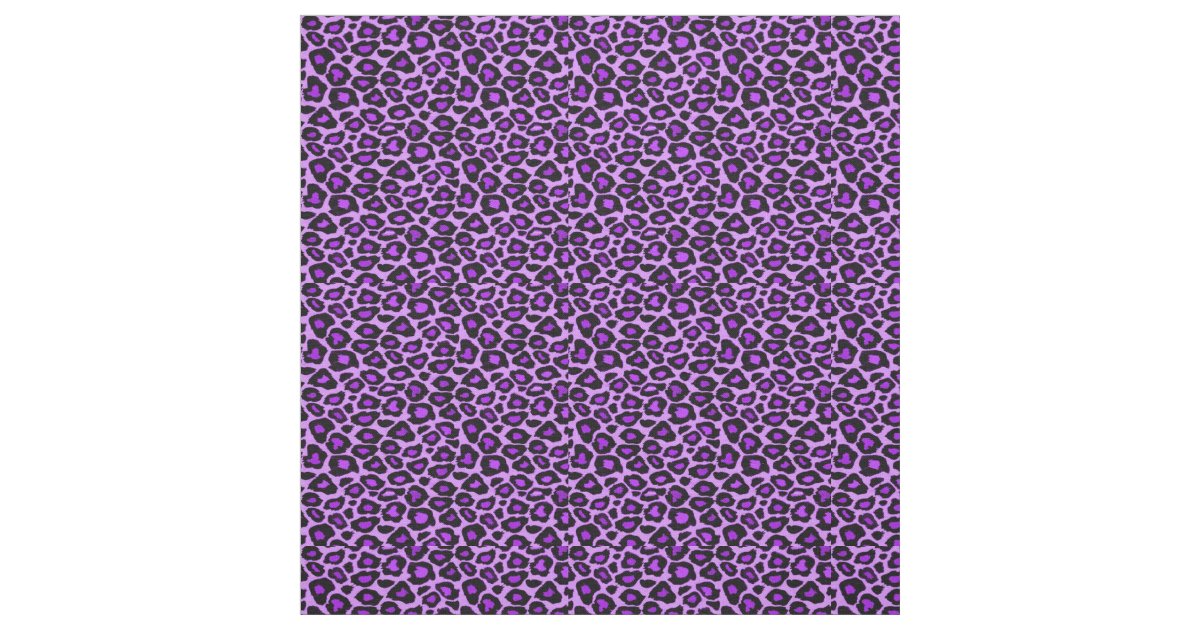 Purple Leopard Pattern Fabric