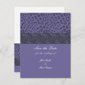 Purple Leopard Pattern Save the Date (Front/Back)