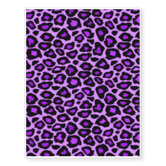 Purple Leopard Pattern Temporary Tattoos