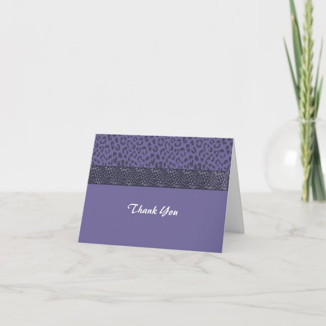 Purple Leopard Pattern Thank You (Front)