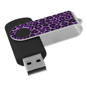 Purple Leopard Pattern USB Flash Drive