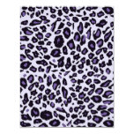 Leopard Purple Printed Ribbon Bridal Shower 5x7 Paper Invitation Card ...