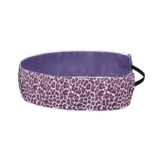 Purple Leopard Print Athletic Headband