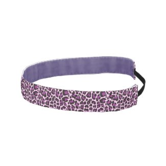 Purple Leopard Print Athletic Headband