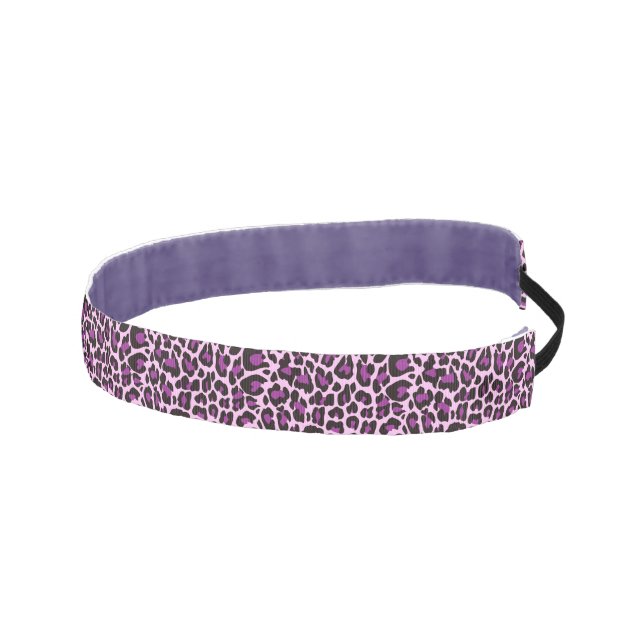 Purple Leopard Print Athletic Headband (Right)