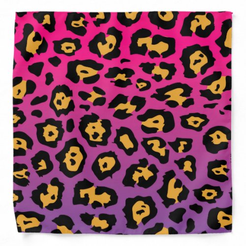 Purple Leopard Print Bandana