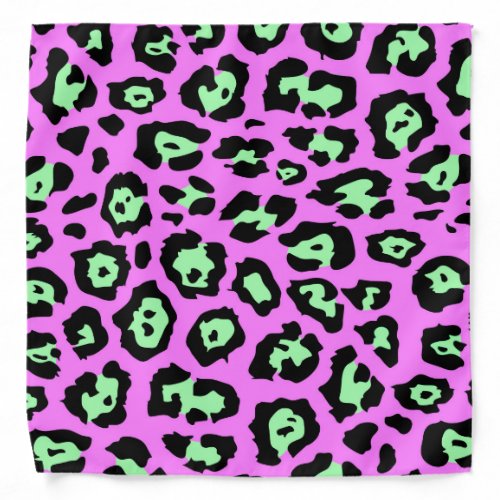 Purple Leopard Print Bandana