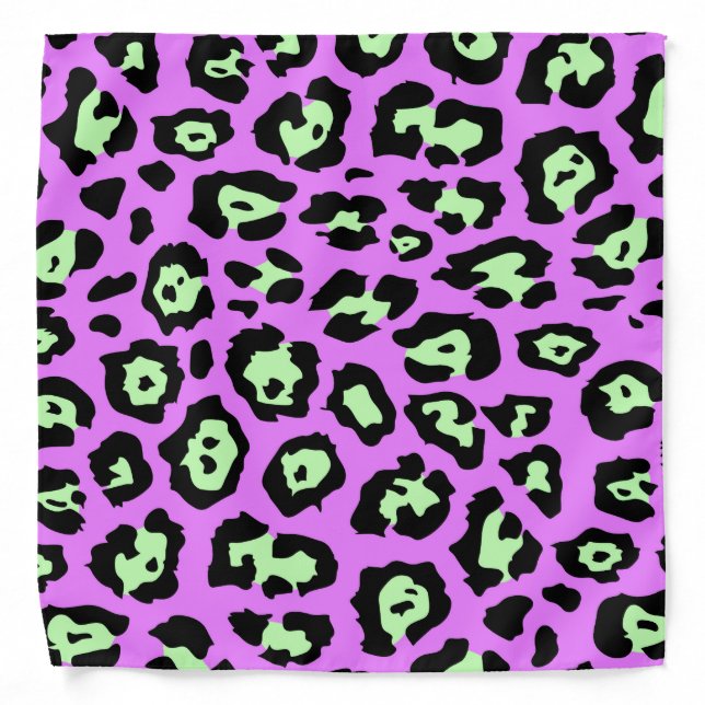 Purple Leopard Print Bandana (Front)