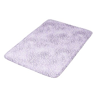 Purple Leopard Print Bath Mat | Zazzle