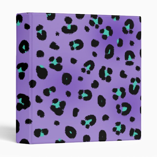 Purple Leopard Print Binder (Front/Spine)