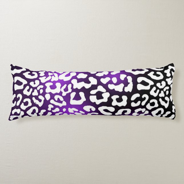 Purple Leopard Print Body Pillow (Front)