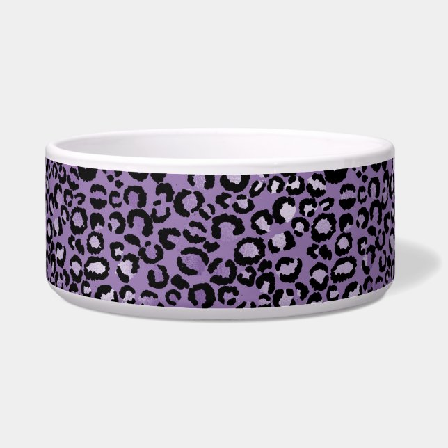 Purple Leopard Print Bowl (Front)