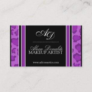 Purple Leopard Print  Business Card