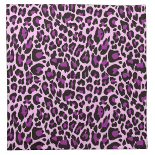 Purple And Leopard Print Napkins Zazzle Purple Leopard Print Cloth Napkin