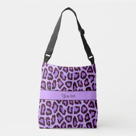 Purple Leopard Print Crossbody Bag