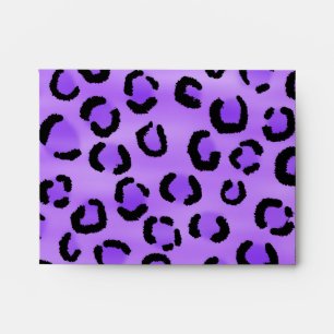 Purple Leopard Print Custom Monogram. Envelope