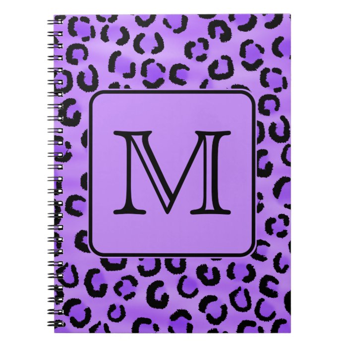 Purple Leopard Print Custom Monogram. Journal