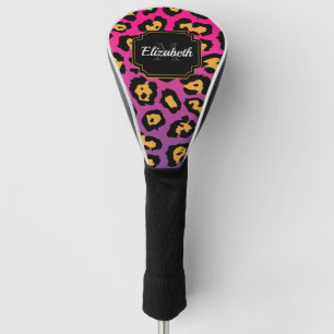 Purple Leopard Print Golf Head Cover