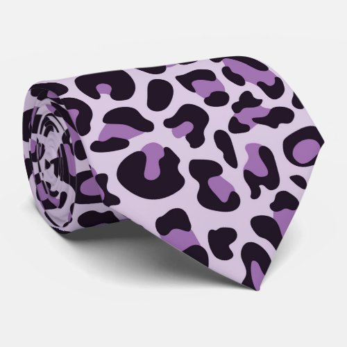 Purple Leopard Print Groomsmen Punk Rock Weddings Neck Tie