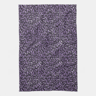 Purple Leopard Print Kitchen Towel