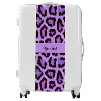 Purple Leopard Print Luggage by kye_designs at Zazzle