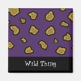 Purple Leopard Print Magnet