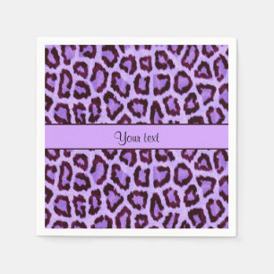 Purple Leopard Print Napkins