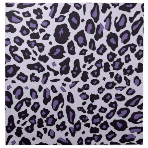 Purple leopard print napkins | Zazzle