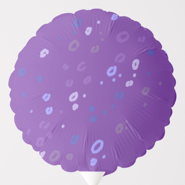 Purple Leopard Print Party Balloon (Front)