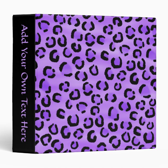 Purple Leopard Print Pattern. Binder (Front/Spine)